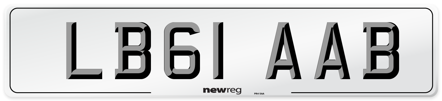 LB61 AAB Number Plate from New Reg